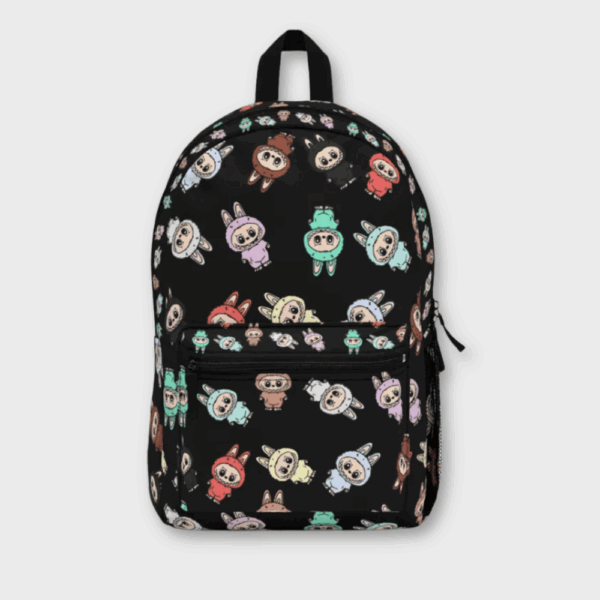 Labubu Backpack Classic Bag Series Black Backpack