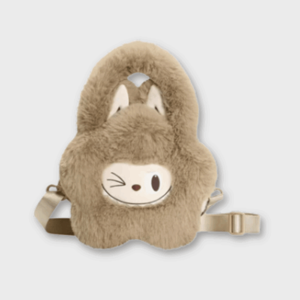 Labubu Backpack Flower Bag Brown