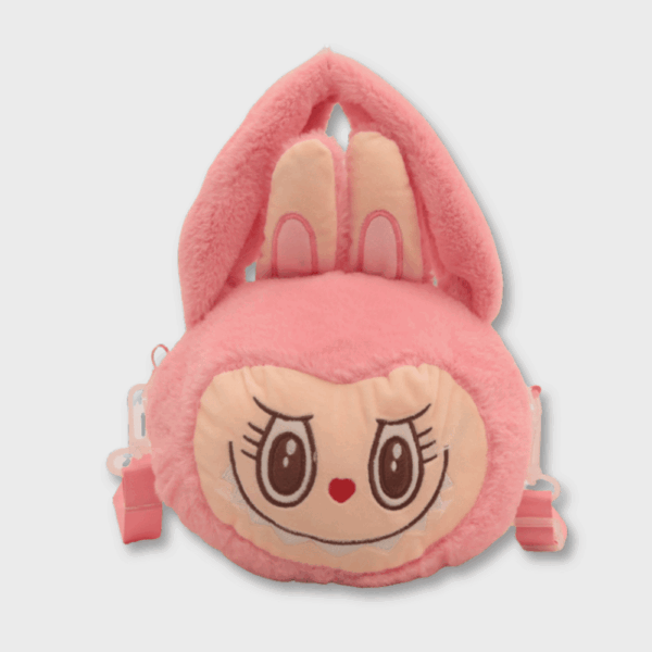 Labubu Backpack Portable Handbag Pink