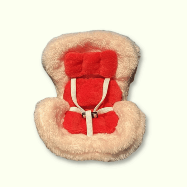 Labubu Car Seat Beige with Red