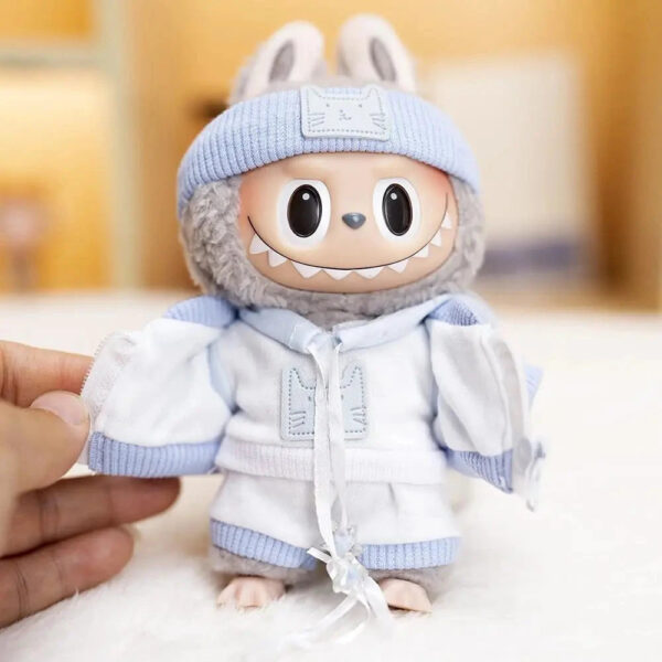Labubu Clothes Handmade Baby Blue Cosy outfit with Accessories 5