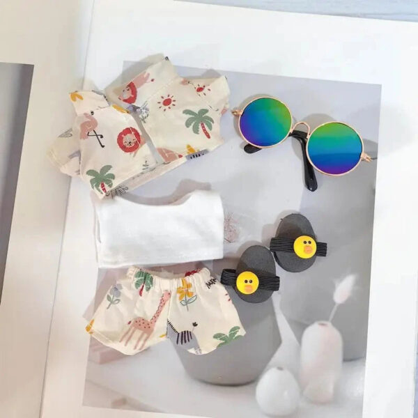 Labubu Clothes Handmade Hawaii Beach Outfit 4