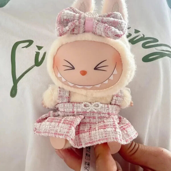 Labubu Clothes Handmade Heart Dress Outfit with Accessories 3