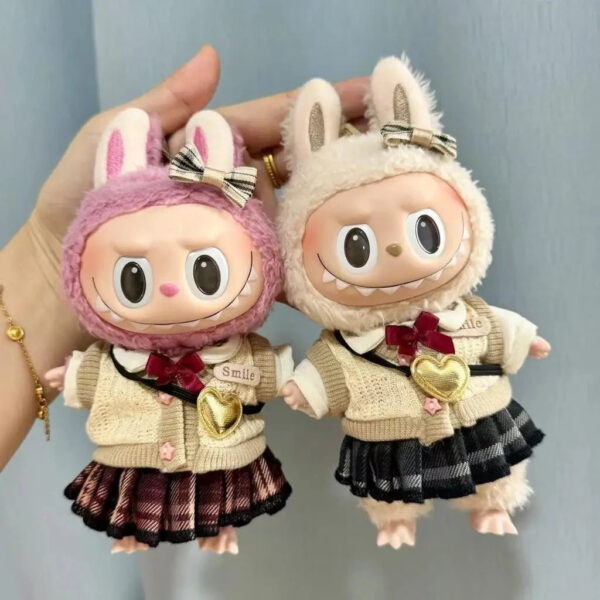 Labubu Clothes Handmade Labubu School Uniform Outfit with Accessories 1