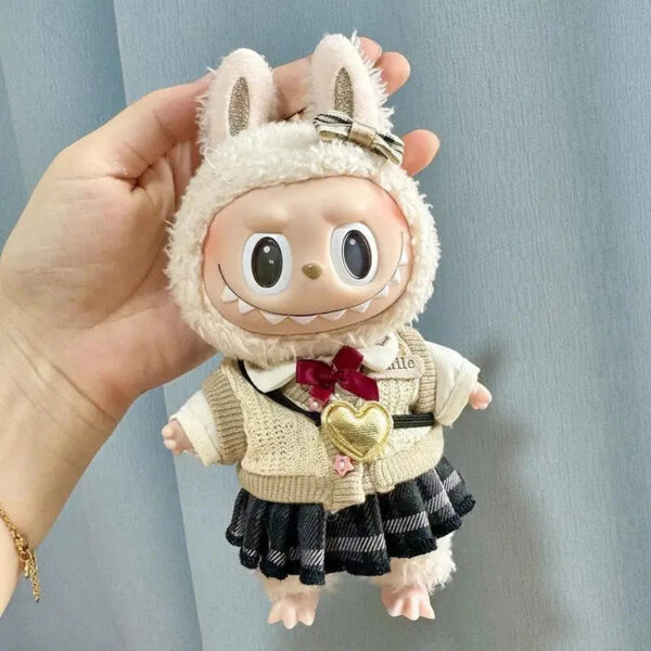 Labubu Clothes Handmade Labubu School Uniform Outfit with Accessories 2