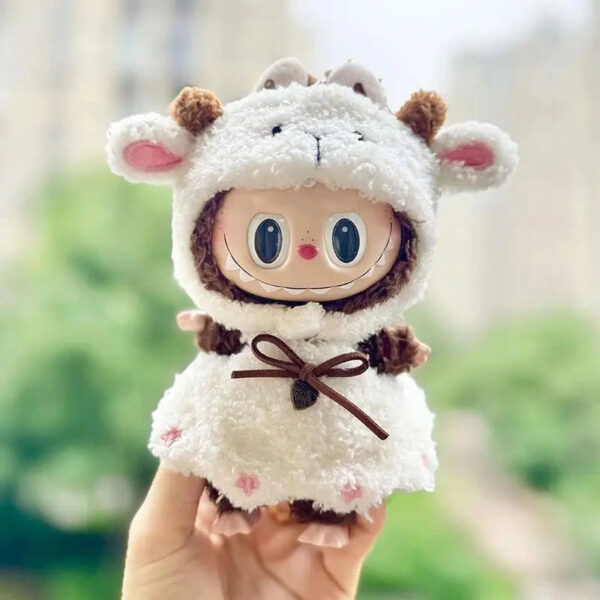Labubu Clothes Handmade Labubu WhiteSheep Overalls Outfit 2