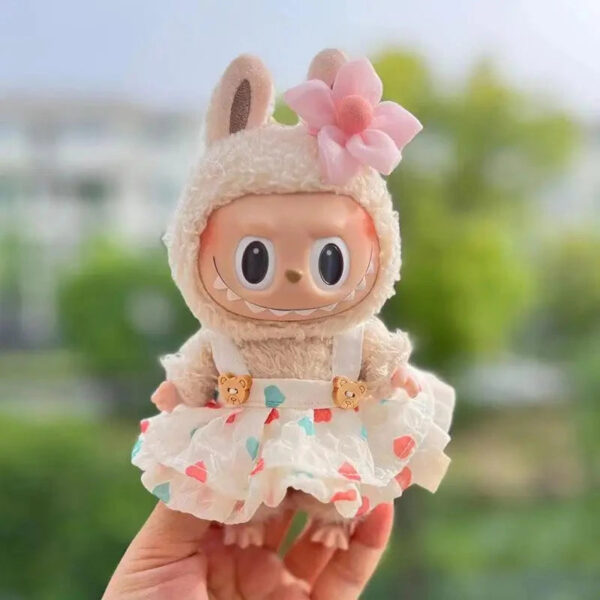 Labubu Clothes Handmade Sakura Bear Dress Outfit 4