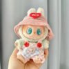 Labubu Clothes Handmade Summerr Dungarees Checked Bear Outfit with Accessories 2