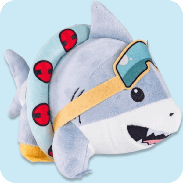 Jeff The Land Shark Plush With Glasses 2