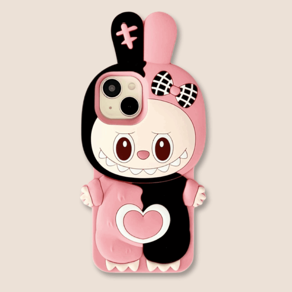 Labubu Pink and Black Phone Case
