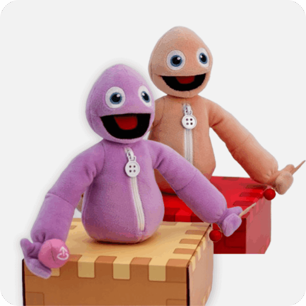 Yeeps Plush Purple and Peach