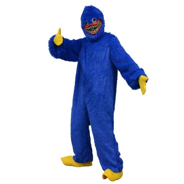 Adult Huggy Wuggy Costume Plush Poppy Playtime Game Cosplay Costume Horror Sausage Monster Bodysuit Headgear Outfits