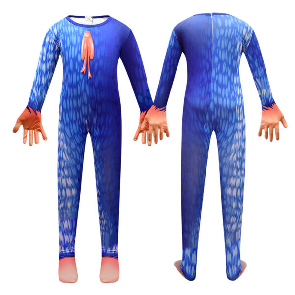 Huggy Wuggy Kids Blue Cosplay Costume Jumpsuit with Mask Unisex Children Bodysuits for Halloween Fansy Carnival 3