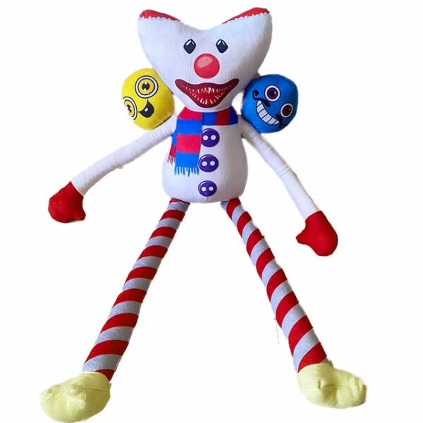 New Christmas Snowman Clown Double Head Scary Plush Toy Doll Wuggyed Huggyed Kiss Missy Anime