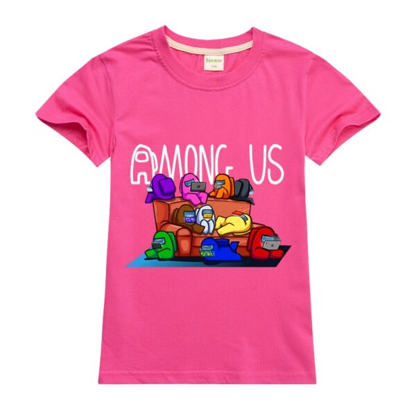 New Game Among Us Boys T shirt Girls T Shirt Kawaii Summer cotton Kids Tops Cartoon 2