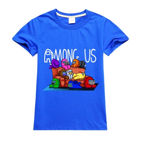 New Game Among Us Boys T shirt Girls T Shirt Kawaii Summer cotton Kids Tops Cartoon 4